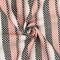 Bright Orange-Black-White Stripe Poly-Linen Dobby Woven Fabric By the Yard